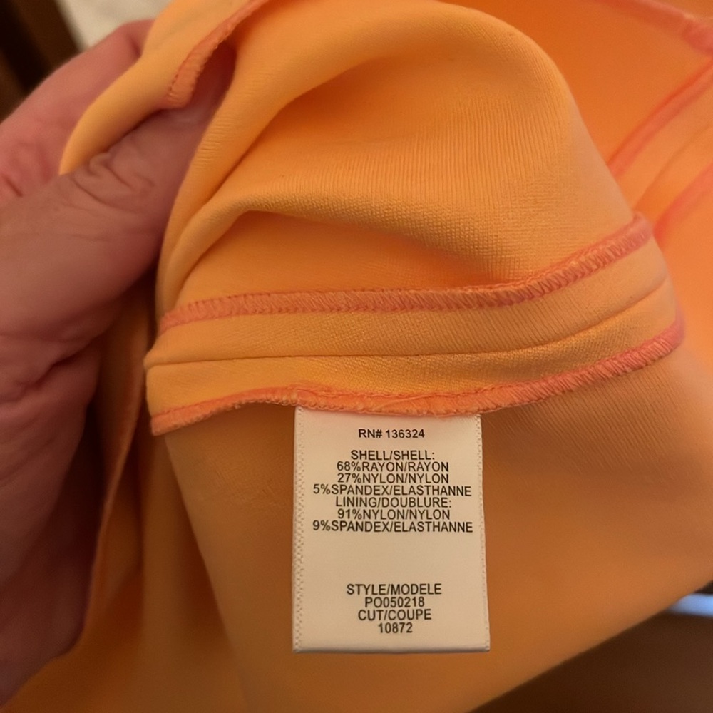 Halston Heritage Sleeveless Orange Dress - Picture 7 of 7